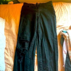 straight black jeans